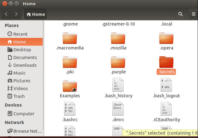 隐藏的Linux文件和文件夹