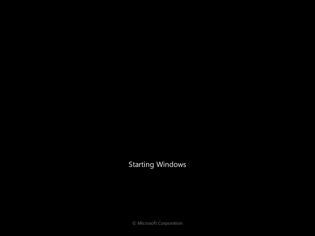 Windows 7启动画面的屏幕截图